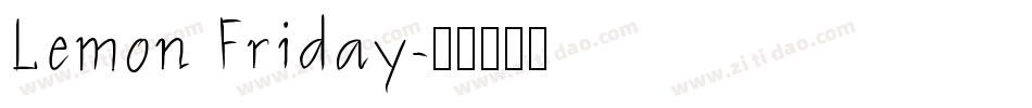 Lemon Friday字体转换
